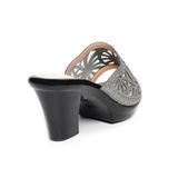 dép nữ đế PU đen siêu nhẹ cao 7cm Hanatabi quai lưới đính đá bigsize (36-40) mã HNDE7F1038