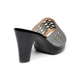 dép nữ đế PU đen siêu nhẹ cao 9cm Hanatabi quai lưới đính đá bigsize (36-40) mã HNDE9F1046