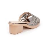 dép nữ đế PU kem siêu nhẹ cao 5cm Hanatabi quai lưới đính đá bigsize (35-42) mã HNDE5F925