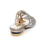 dép nữ cao gót viền đồng 3cm Hanatabi quai lưới đính đá đế TA cao cấp bigsize (35-41) mã HNDE3F950