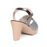 giày sandal nữ đế PU kem siêu nhẹ cao gót 9cm Hanatabi quai lưới đính đá hậu c (36-40) mã HNSDG9F1071