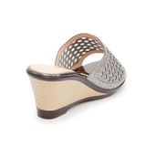 Dép nữ đế xuồng PU siêu nhẹ cao 7cm Hanatabi quai lưới đính đá (35-39) mã HNDEL7F945