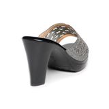 dép nữ đế PU đen siêu nhẹ cao 9cm Hanatabi quai lưới đính đá bigsize (36-40) mã HNDE9F1047