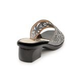 dép nữ đế PU đen siêu nhẹ cao 5cm Hanatabi quai lưới đính đá bigsize (35-42) mã HNDE5F882