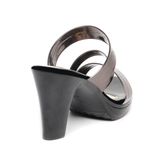 dép nữ đế PU đen siêu nhẹ cao 9cm Hanatabi quai chéo bigsize (36-40) mã HNDE9F1079