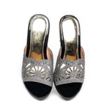 dép nữ đế PU đen siêu nhẹ cao 9cm Hanatabi quai lưới đính đá bigsize (36-40) mã HNDE9F1045