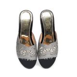 dép nữ đế PU đen siêu nhẹ cao 7cm Hanatabi quai lưới đính đá bigsize (36-40) mã HNDE7F1038