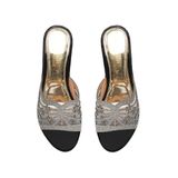 dép nữ đế PU đen siêu nhẹ cao 7cm Hanatabi quai lưới đính đá bigsize (36-40) mã HNDE7F884