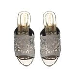 Dép nữ Hanatabi quai kim tuyến phối lưới xoàn gót cao 5cm mã HNDE5F750 (Size 36 -> 40)