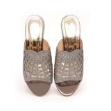 Dép nữ cao gót vân gỗ cao 5cm Hanatabi quai lưới đính đá đế TA cao cấp bigsize (35-41) mã HNDE5F818