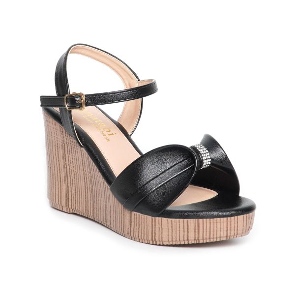 giày sandal nữ đế xuồng PU siêu nhẹ cao 9cm Hanatabi quai bông hậu c (35-39) mã HNSDX9F1019