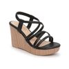 Sandal nữ Hanatabi dây chéo đế pu vân gỗ siêu nhẹ cao 9cm mã HNSDX9F834 (Size 35 ->39)