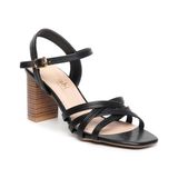 Giày sandal nữ cao gót 7cm Hanatabi quai đan mũi vuông hậu c đế TA bigsize (35-41) mã HNSDG7F1132