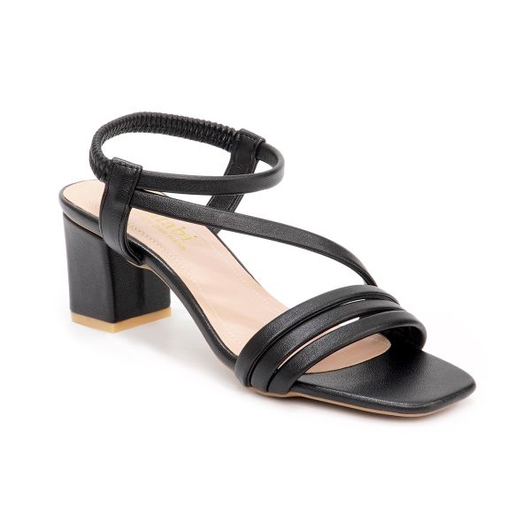 giày sandal nữ cao gót 5cm Hanatabi quai ngang mũi vuông hậu thun đế TA bigsize (35-41) mã HNSDT5F777