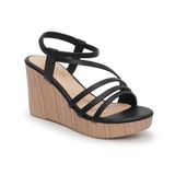 giày Sandal Nữ Đế Xuồng Pu Siêu Nhẹ Cao 9cm Hanatabi Quai Ngang Hậu Thun (35-39) Mã HNSDX9F838