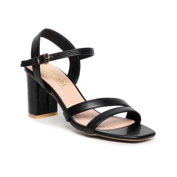 Giày sandal nữ cao gót 7cm Hanatabi quai chéo mũi vuông hậu c đế TA bigsize (35-41) mã HNSDG7F1126