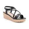 giày sandal nữ đế xuồng pu siêu nhẹ cao 5cm Hanatabi quai chéo hậu thun (35-40) mã HNSD5F937