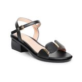 giày sandal nữ đế PU đen siêu nhẹ cao 5cm Hanatabi quai ngang hậu c bigsize (35-42) mã HNSDG5F1004