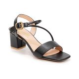 Sandal nữ Hanatabi bản ngang 2 quai chéo khóa mũi vuông gót cao 5cm hậu c mã HNSDG7F896 (Size 35 -> 41)