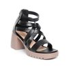 giày sandal đế PU siêu nhẹ cao 7cm Hanatabi quai đan khóa kéo (35-39) mã HNSDG7F1078