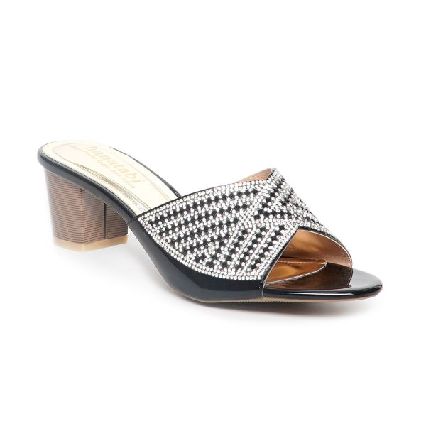 dép nữ cao gót lăn vân gỗ 5cm Hanatabi quai ngang đính đá đế TA cao cấp bigsize (35-41) mã HNDE5F1024