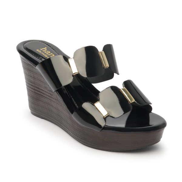 Dép nữ đế xuồng Pu siêu nhẹ cao 9cm Hanatabi quai nhị (35-39) mã HNDE9FX116