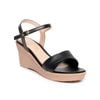 giày sandal nữ đế xuồng PU siêu nhẹ cao 7cm Hanatabi quai xếp hậu c (35-39) mã HNSDX7F1054