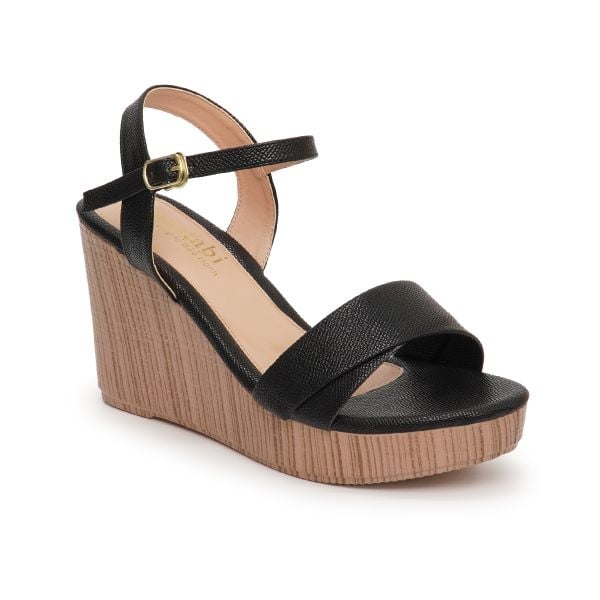 giày sandal nữ đế xuồng PU siêu nhẹ cao 9cm Hanatabi quai 1 xếp hậu c (35-39) mã HNSDX9F833