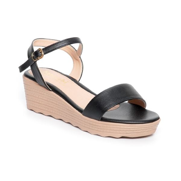 Sandal nữ Hanatabi quai ngang đế xuồng siêu nhẹ cao 5cm hậu c mã HNSD5F970 (Size 36 -> 40)