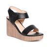 giày sandal nữ đế xuồng PU siêu nhẹ cao 9cm Hanatabi quai ngang khóa kéo (35-39) mã HNSDX9F1028