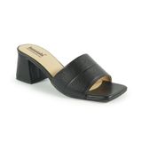 Dép cao gót nữ quai ngang gót vuông cao 5cm mũi vuông mã HNDE5F638 (Size 35 ->39)