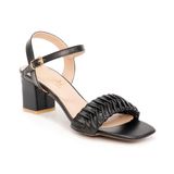 giày sandal nữ cao gót 5cm Hanatabi quai xếp mũi vuông hậu c đế TA bigsize (35-41) mã HNSDG5F921
