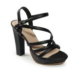 Sandal nữ quai dây gót vuông cao 12cm hậu c mã HNSDH12F87 ( Size 35 -> 39)