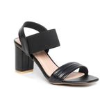 giày sandal nữ gót cao 7cm Hanatabi quai ngang mũi vuông hậu thun đế TA bigsize (35-41) mã HNSD7F1153