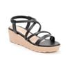 giày sandal nữ đế xuồng PU siêu nhẹ cao 5cm Hanatabi quai chéo hậu thun (35-40) mã HNSD5F946