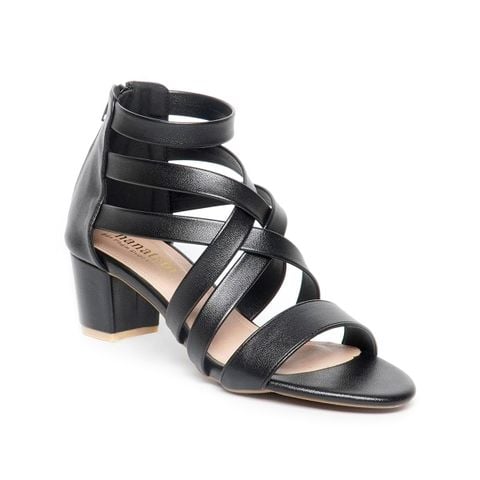 giày sandal nữ cao gót 5cm Hanatabi quai đan khóa kéo đế TA cao cấp bigsize (35-41) mã HNSDK5F1081