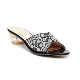 dép nữ cao gót mica 3cm Hanatabi quai ngang đính đá đế TA cao cấp bigsize (35-41) mã HNDE3F1096