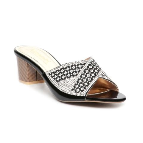 dép nữ cao gót lăn vân gỗ 5cm Hanatabi quai ngang đính đá đế TA cao cấp bigsize (35-41) mã HNDE5F1092