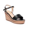 Giày sandal nữ đế xuồng PU siêu nhẹ cao 8cm Hanatabi quai 1 xếp hậu c (35-39) mã HNSDX8F1118