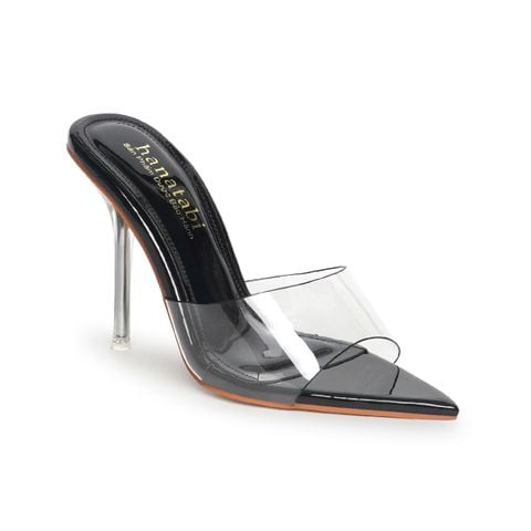 Dép nữ cao gót 9cm Hanatabi quai ngang mica (35-39) mã HNSDG9F1164