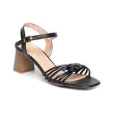 giày sandal nữ cao gót 5cm Hanatabi quai thắt mũi vuông hậu c đế TA bigsize (35-41) mã HNSDG5F1064