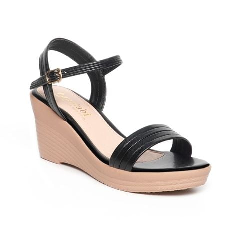 Giày sandal nữ đế xuồng PU siêu nhẹ 7cm Hanatabi quai ngang hậu c (35-39) mã HNSDX7F1138