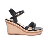 Giày sandal nữ đế xuồng PU siêu nhẹ cao 8cm Hanatabi quai chéo hậu c (35-39) mã HNSDX8F1129