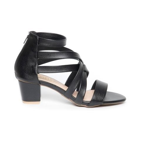 giày sandal nữ cao gót 5cm Hanatabi quai đan khóa kéo đế TA cao cấp bigsize (35-41) mã HNSDK5F1081