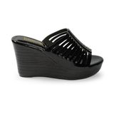 Dép nữ đế xuồng PU siêu nhẹ cao 9cm Hanatabi quai xương cá (35-39) mã HNDE9FX121