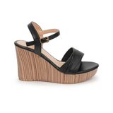 giày sandal nữ đế xuồng PU siêu nhẹ cao 9cm Hanatabi quai 2 xếp hậu c (35-39) mã HNSDX9F845