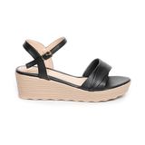 Sandal nữ Hanatabi quai ngang 2 xếp đế xuồng siêu nhẹ cao 5cm hậu c mã HNSD5F968 (Size 36 -> 40)