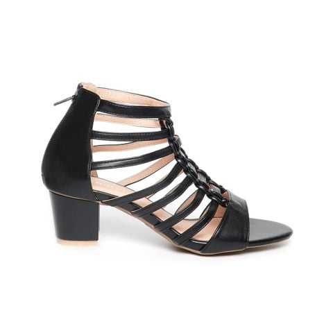 giày sandal nữ cao gót 5cm Hanatabi quai xương cá khóa kéo đế TA bigsize (35-41) mã HNSDK5F1086