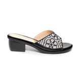 dép nữ đế PU đen siêu nhẹ cao 5cm Hanatabi quai ngang đính đá bigsize (35-42) mã HNDE5F1107