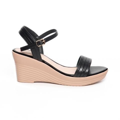 Giày sandal nữ đế xuồng PU siêu nhẹ 7cm Hanatabi quai ngang hậu c (35-39) mã HNSDX7F1138